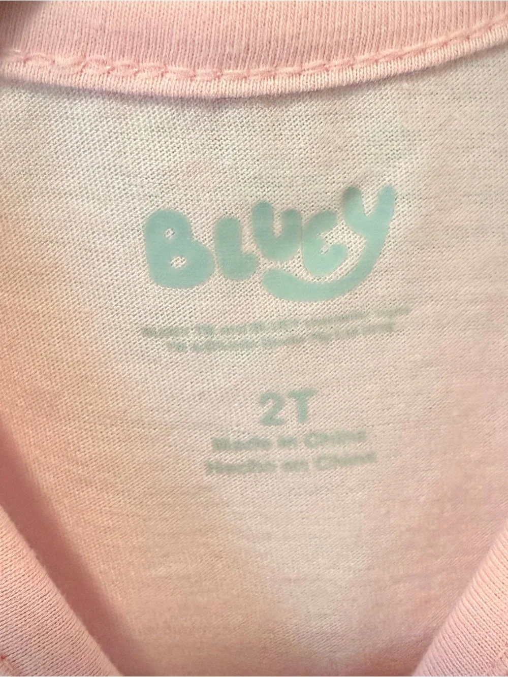Bluey Pink Cartoon Character Tee and Leggings Set